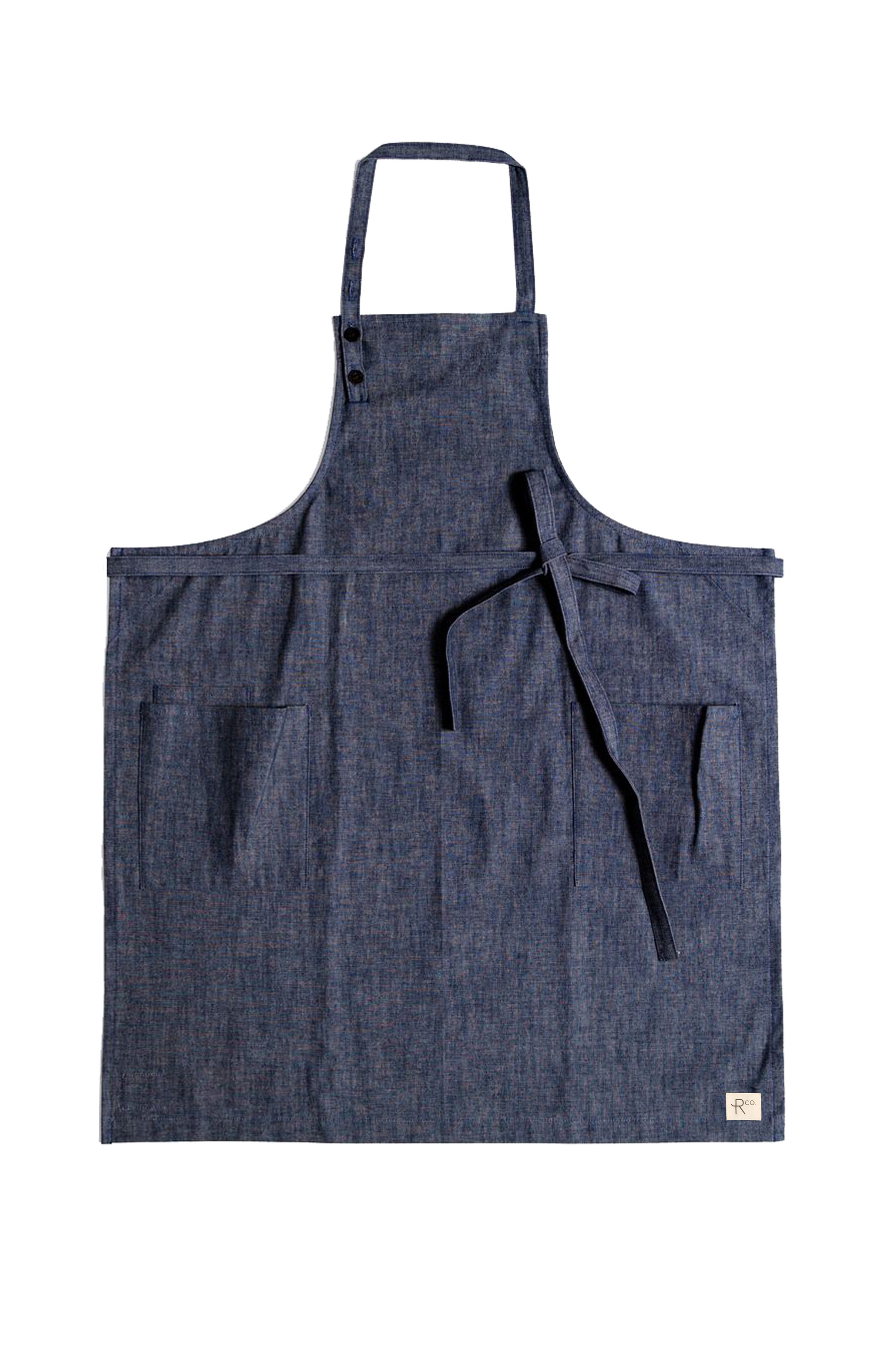 Lyon Bib Apron ⏤ Charcoal Blue