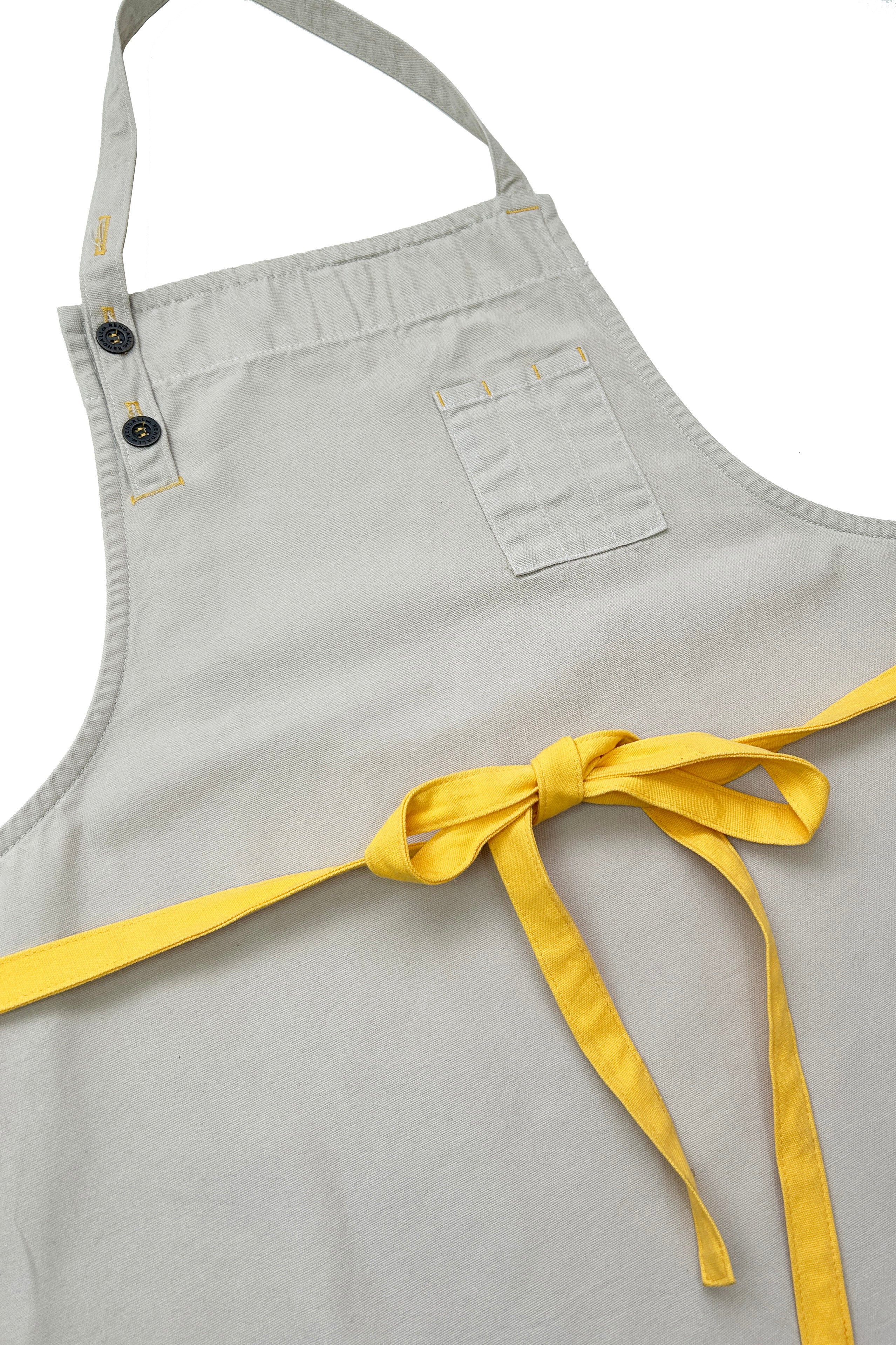 Albi Bib Apron ⏤ Slate & Yellow