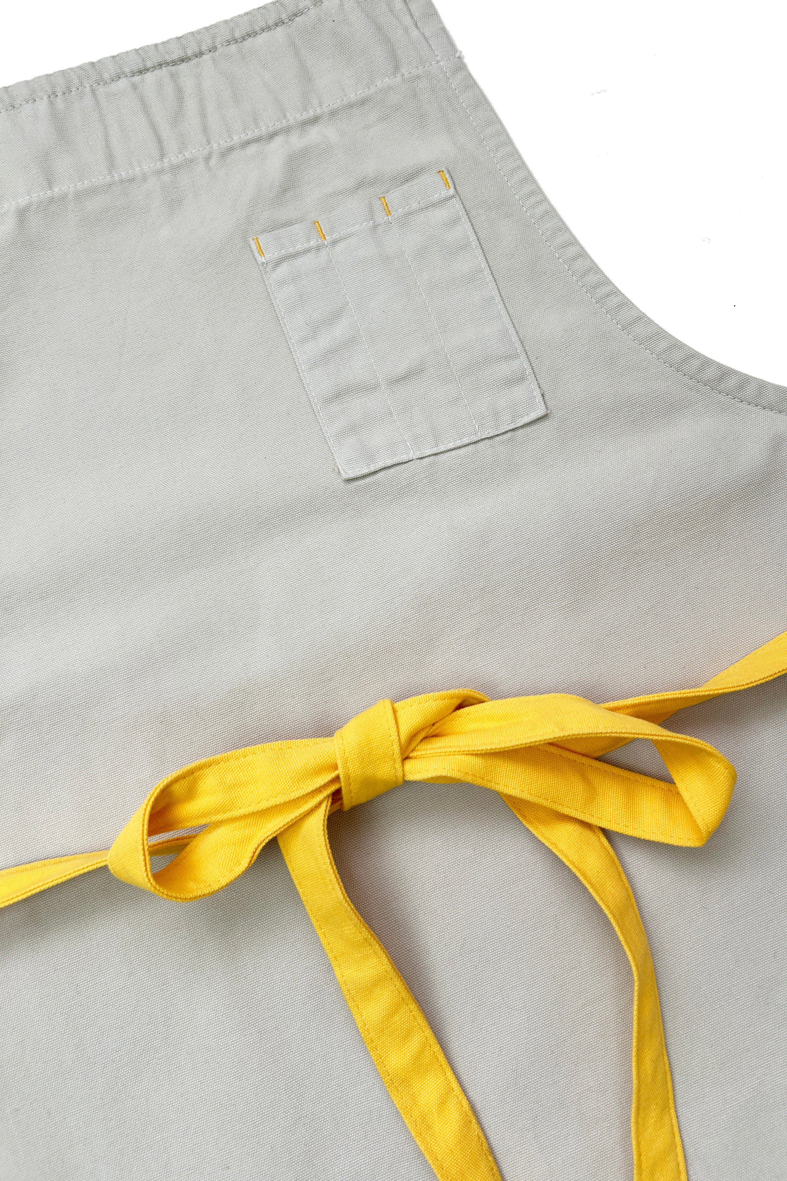 Albi Bib Apron ⏤ Slate & Yellow