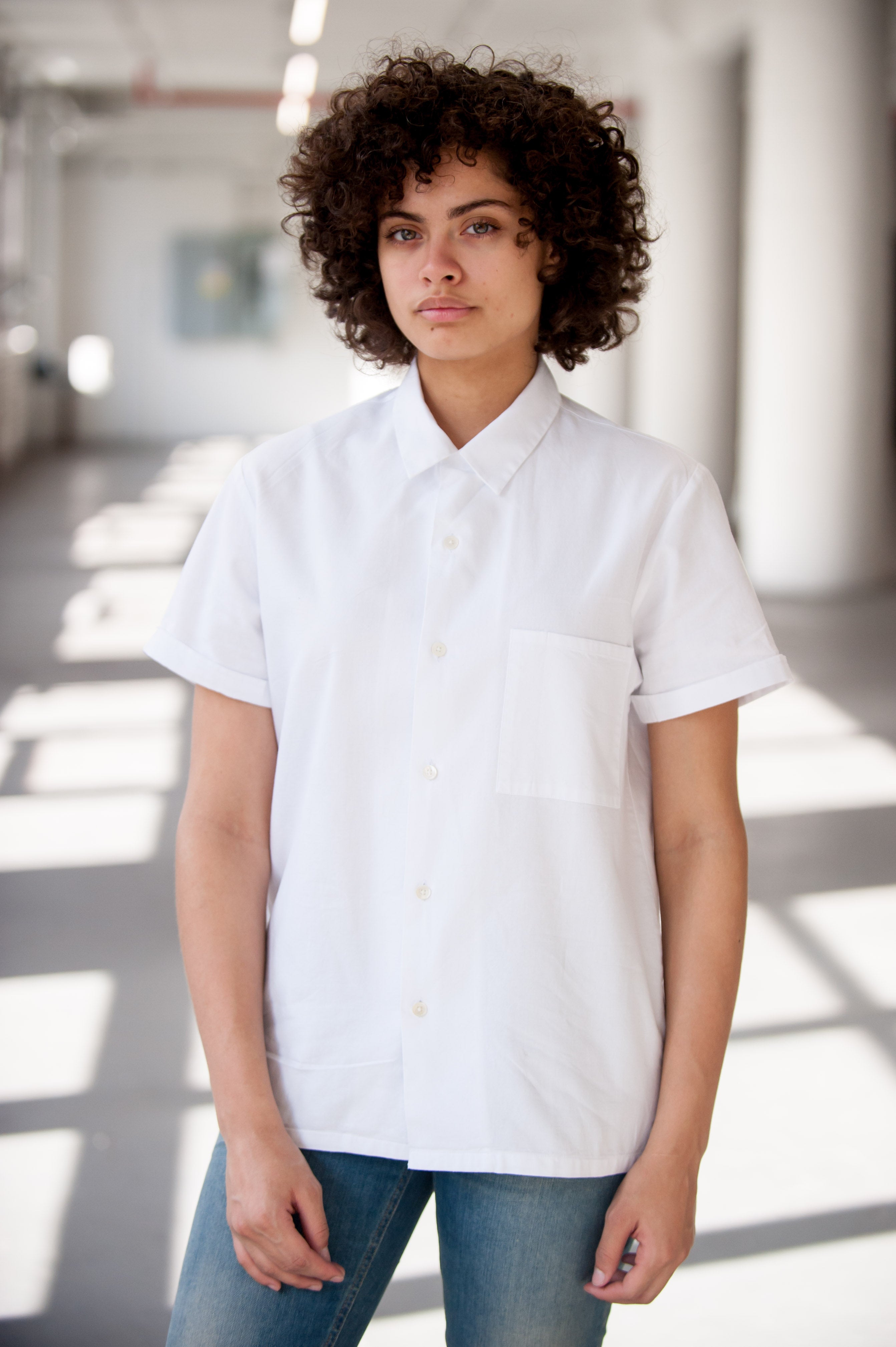 dress camp shirts Ash & Erie White Linen Camp Collar Short Sleeve Shirt for Short Men