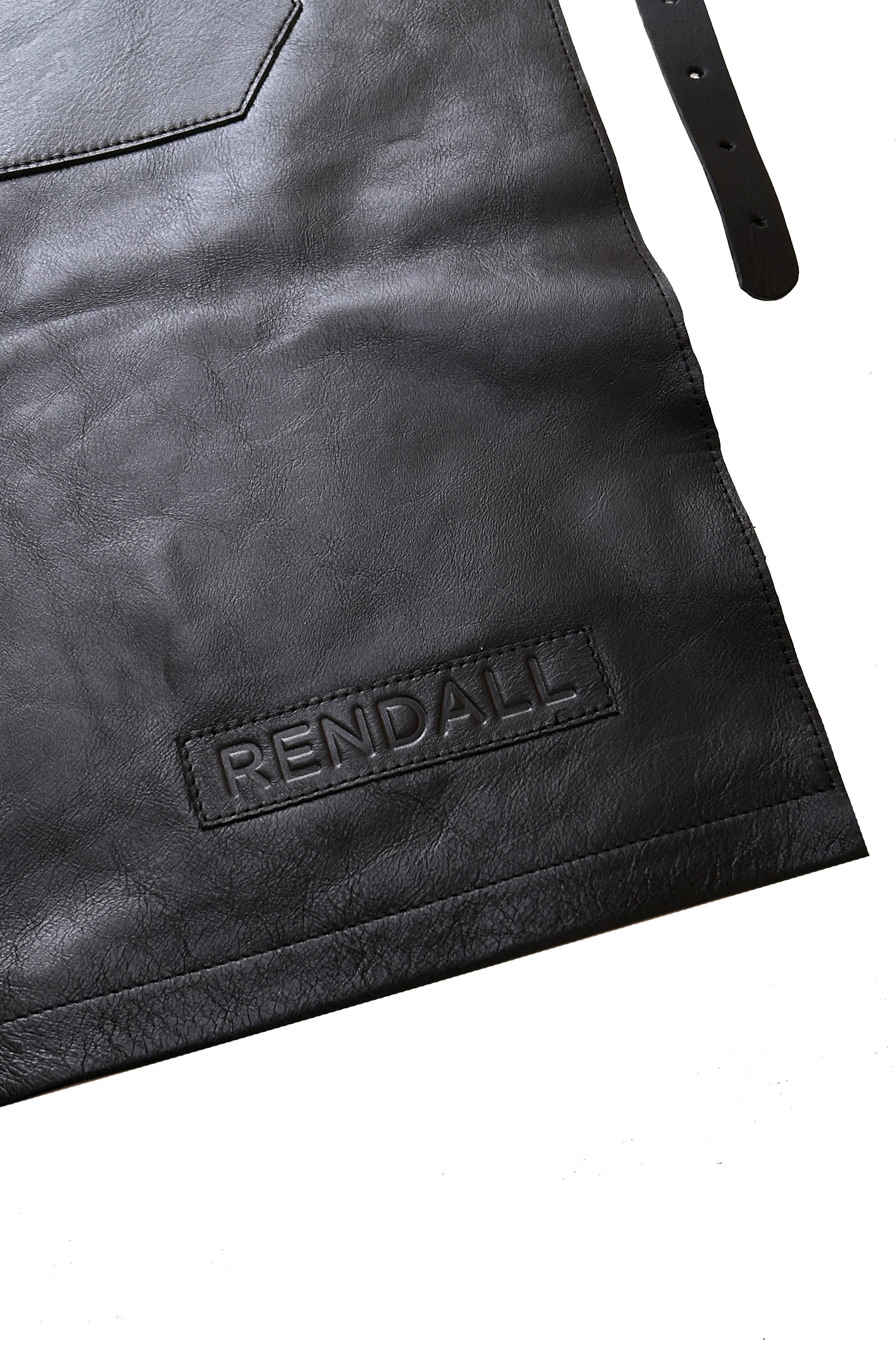 Alex Leather Bib Apron ⏤ Black