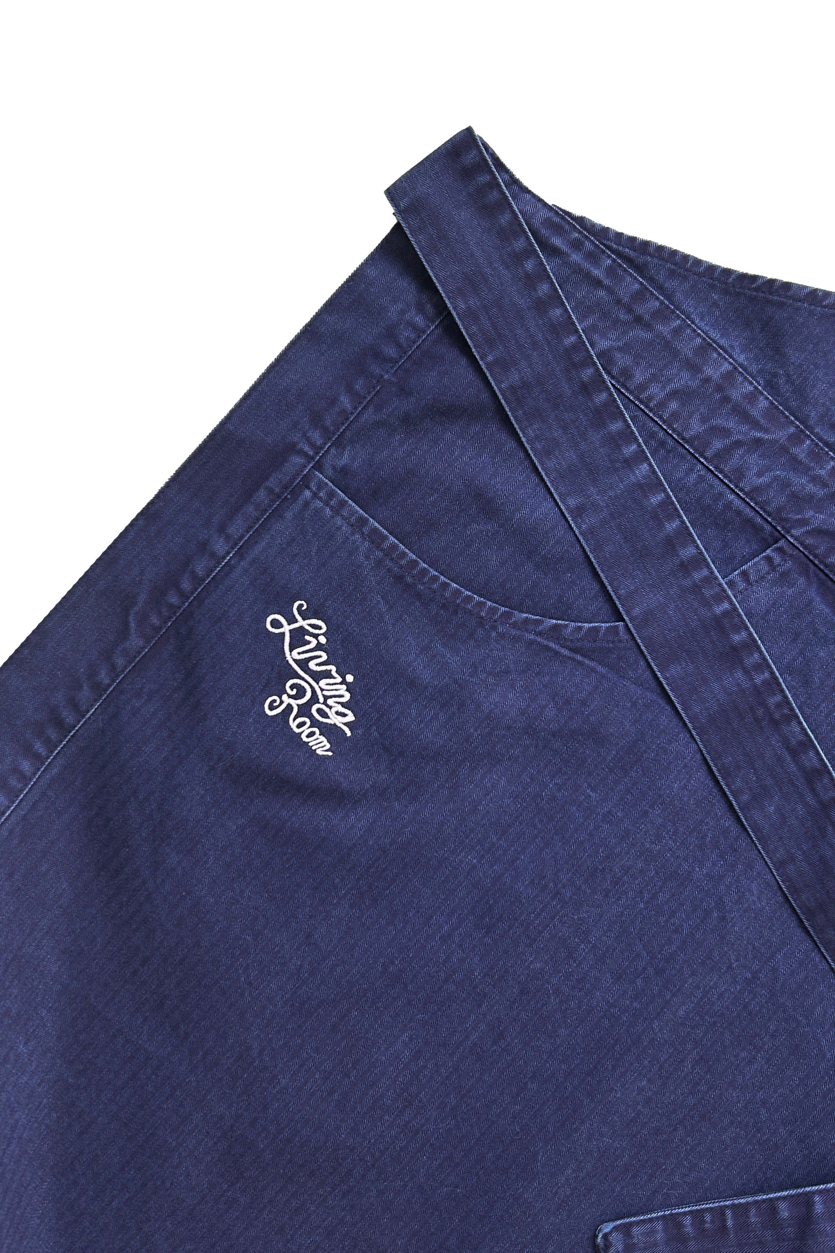 Living Room Bib Apron ⏤ Indigo Blue