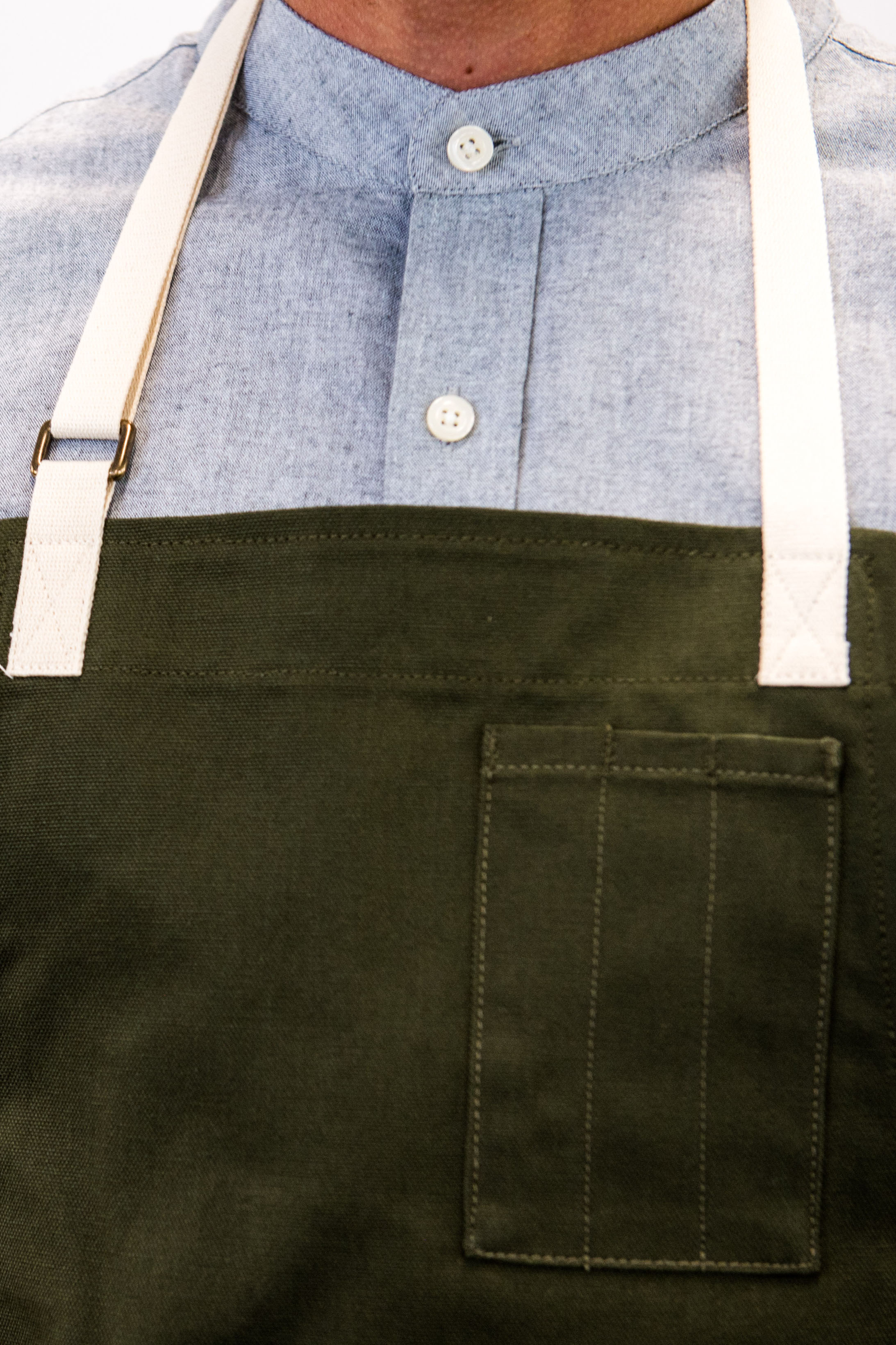 Pacific Bib Apron — Dark Olive