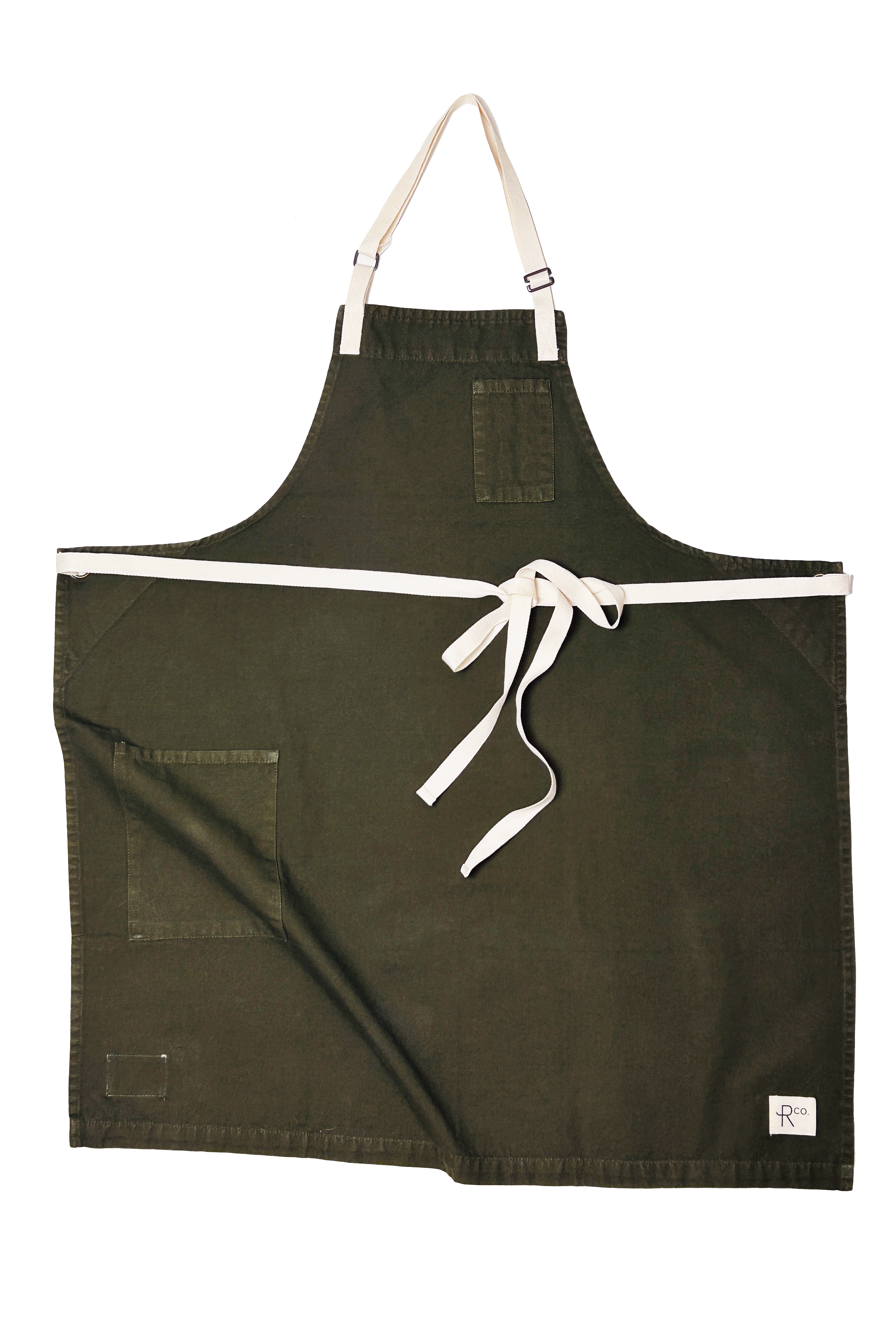 Pacific Bib Apron — Dark Olive