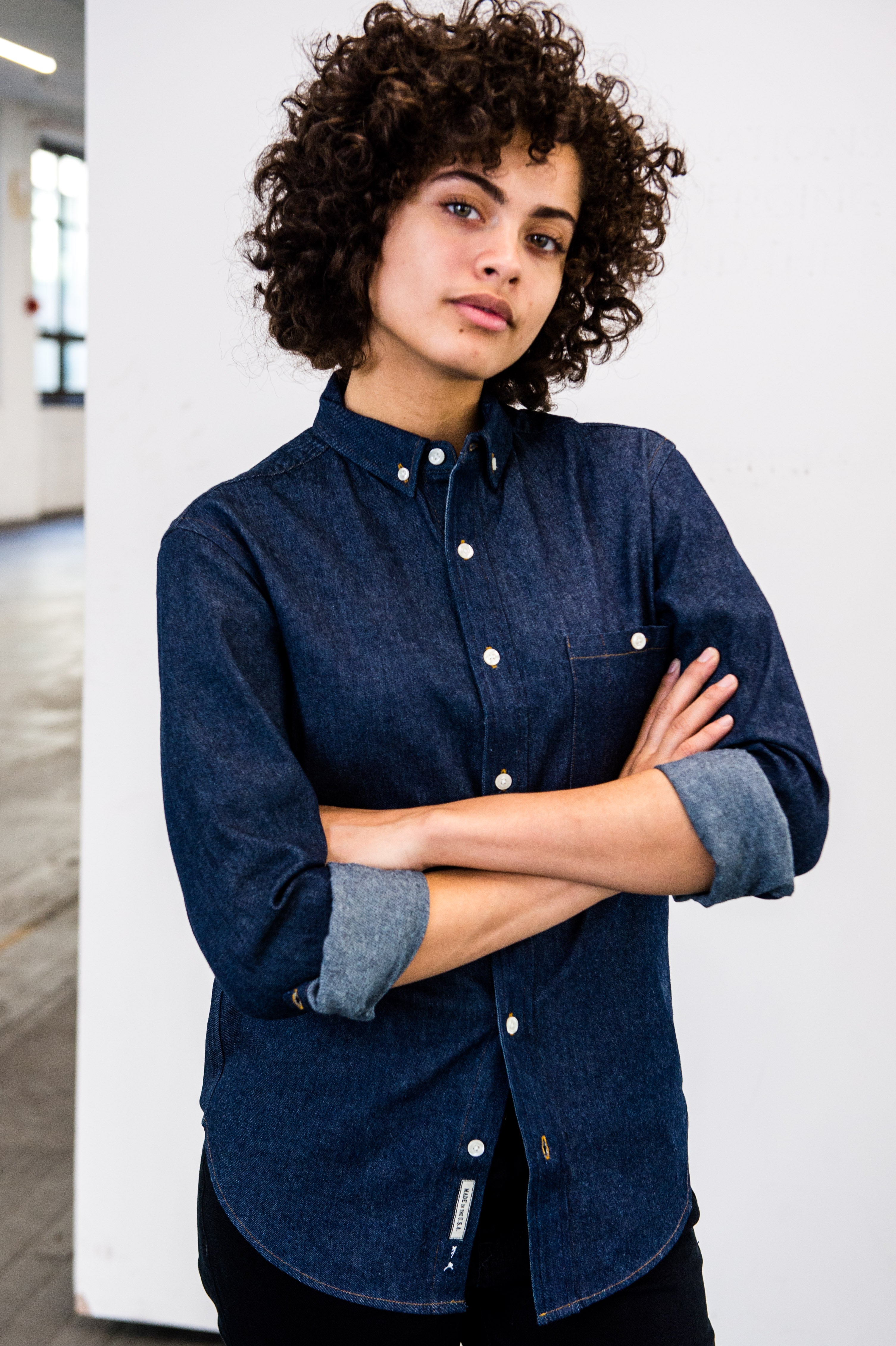 Long Sleeve Day Shirt — Indigo denim