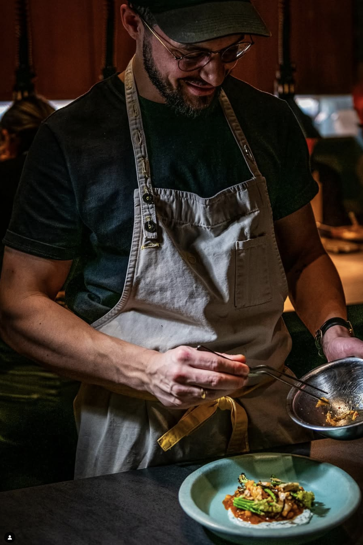 Albi Bib Apron ⏤ Slate & Yellow